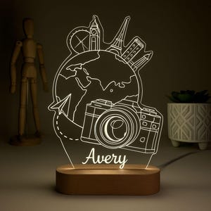 Reise-Nachtlicht, Geschenk für Reiseliebhaber, LED-Lampe für Wanderer und Entdecker, Reise-Geschenkidee, Camping- und Wandernachtlampe