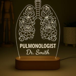 Benutzerdefinierte Pulmonologen Nachtlicht, Medizinisches Geschenk, Arzt Büro Dekor, Geschenk für Pulmonologen, Medizinstudierender oder Doktor Geschenk