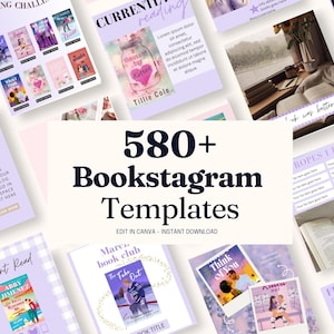 Bookstagram template Instagram for canva | Editable bookstagram post template | Book Lover Social Media Post |  Bookish Instagram