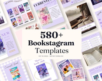 Bookstagram template Instagram for canva | Editable bookstagram post template | Book Lover Social Media Post |  Bookish Instagram