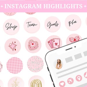 100 Pink Instagram Highlight Covers |  Aesthetic IG Story Icons | Editable Instagram highlights | Editable Instagram Templates for Canva