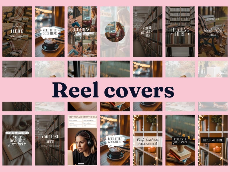 300+ Bookstagram-spoelen | Bewerkbare sjabloon voor bookstagram-rollen | Post op sociale media van boekenliefhebber | Bookish Instagram-sjabloon afbeelding 7