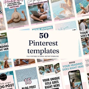 美しいPinterestテンプレートCanva | コンバージョン率の高いPinterestピン | カスタマイズ可能なピン | ソーシャルメディアキット