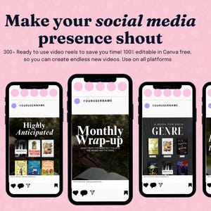 300+ Bookstagram-spoelen | Bewerkbare sjabloon voor bookstagram-rollen | Post op sociale media van boekenliefhebber | Bookish Instagram-sjabloon afbeelding 11