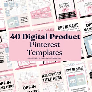 Digital Product Pinterest Templates Canva | High Converting Pinterest Pins | Customizable Pins |  Social Media Kit