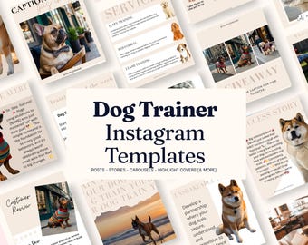 800 Dog Instagram Templates for Canva | Dog grooming business Instagram posts bundle | Pet Instagram Bundle (Editable Digital Download)