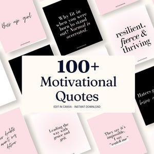 200 Boss Babe Instagram Quotes Templates for Canva | Motivational Quotes | Instagram quote template bundle |  Editable Canva Templates