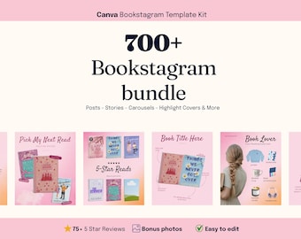 Bookstagram template Instagram for canva | Editable bookstagram post template | Book Lover Social Media Post |  Bookish Instagram