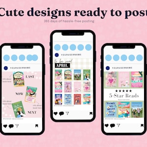 Bookstagram template Instagram for canva | Editable bookstagram post template | Book Lover Social Media Post | Bookish Instagram image 3