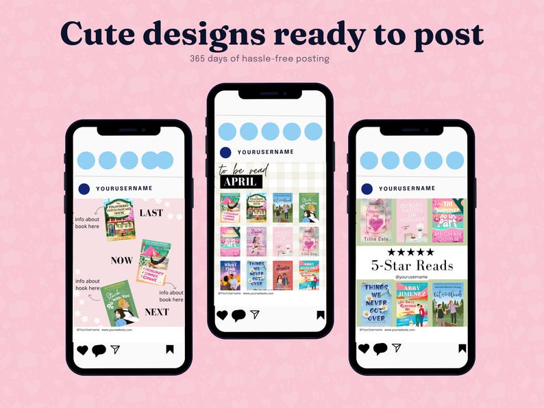 Bookstagram template Instagram for canva | Editable bookstagram post template | Book Lover Social Media Post | Bookish Instagram image 3