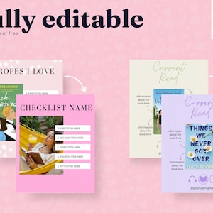 Bookstagram template Instagram for canva | Editable bookstagram post template | Book Lover Social Media Post | Bookish Instagram image 5