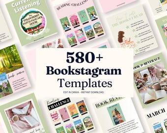Bookstagram template Instagram for canva | Editable bookstagram post template | Book Lover Social Media Post |  Bookish Instagram