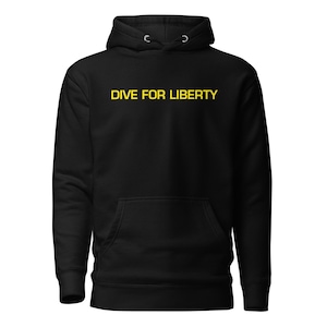 DIVE FOR LIBERTY w/ Cape Logo Helldivers 2 FanArt Hoodie