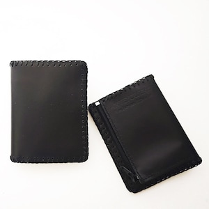 Cartera billetero de piel. Cartera de cuero. Billetera. Cartera con monedero. Billetero con tarjetero y monedero