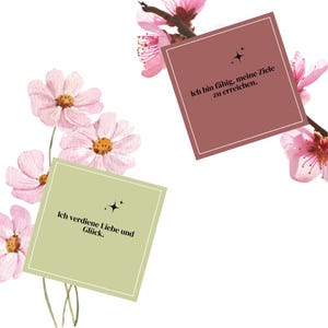 50 Positive Sticker Affirmations Positive Mindset German in 4 colors