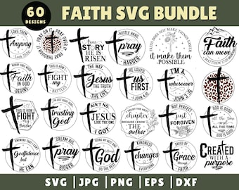 Christian SVG Bundle, Christian SVG, Religious Svg, Faith Svg, God Svg, Jesus Svg, Bible Verse Svg, Christian Cut Files, Cricut, Png, SVG