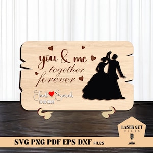 Valentines Day Sign SVG, Couple Laser Cut File, Valentines Day Shelf Sign File, Laser Valentines Day Cut File, Laser cut file, Glowforge