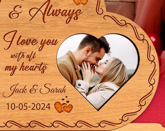 Personalized Romantic Couple Laser Cut Ready, Love Sign SVG, Valentine's Gift SVG, Couple Stand design for laser cut, Gift for her