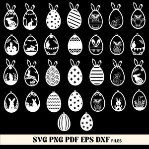 Easter Laser Cut Svg Bundle, Ornaments Svg,Easter Laser Cut svg files, ,Easter 2 Layers Ornament,Easter Hanger svg,Easter svg, CNC Laset cut