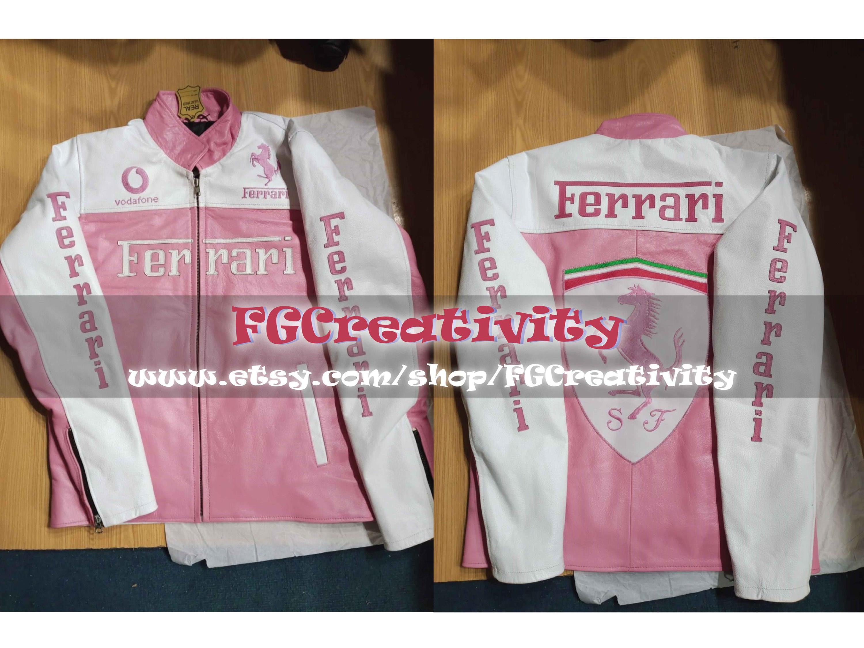 Leather ferrari jacket - Etsy 日本 Leather ferrari jacket - Etsy 日本