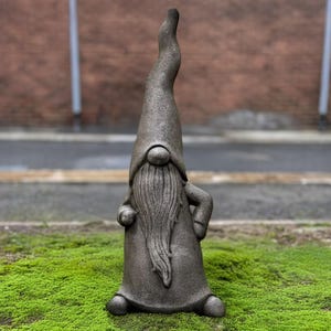 Nordische Zwergenskulptur Betonzwergfigur Outdoor-Trollstatue Stein-Pixieverzierung Gnomliebhabergeschenk Haustürdekoration-Yard-Kunst