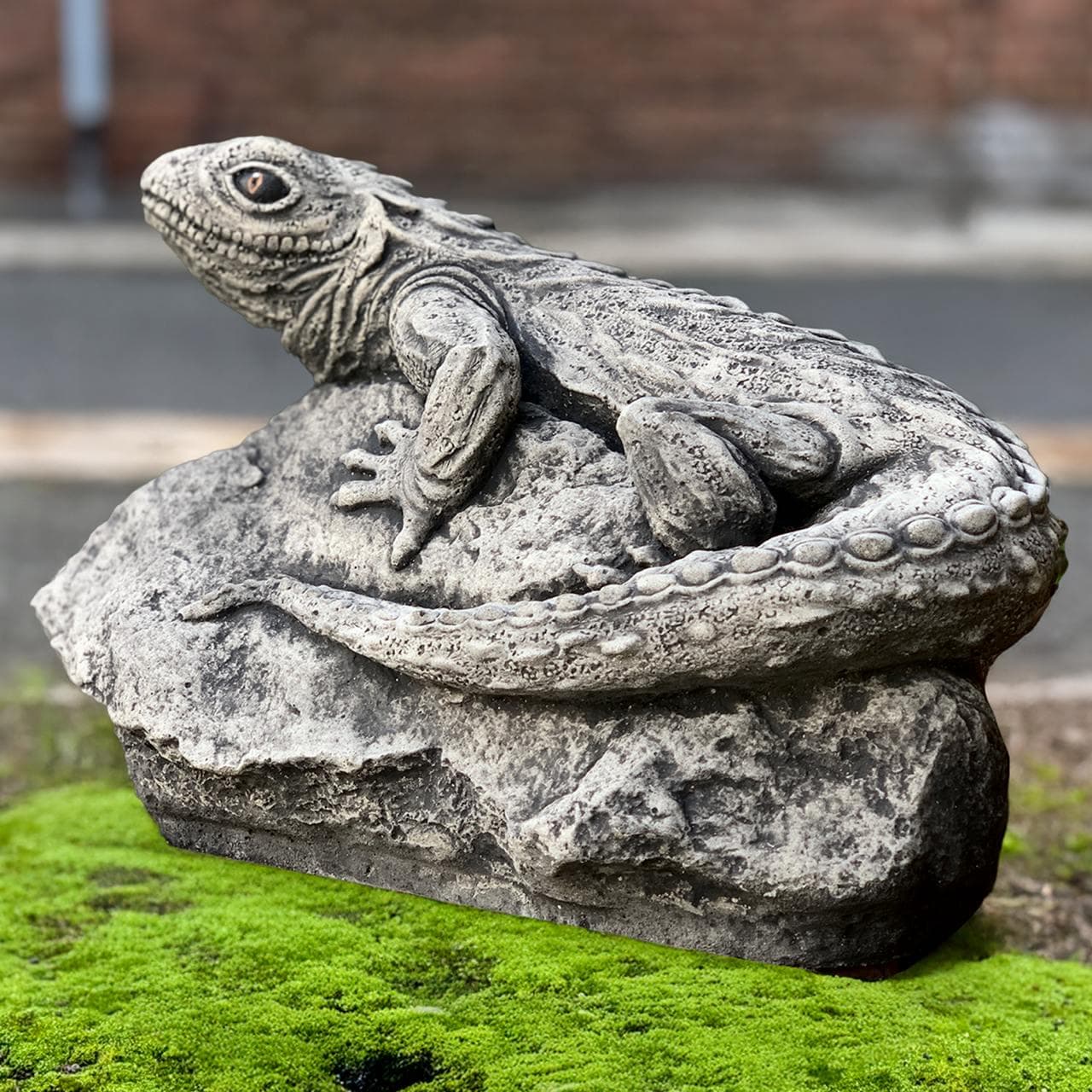 レコード LIZARD 岩石庭園 Amazing Lizard Garden Statue Concrete Reptile Sculpture Outdoor