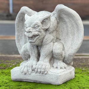 Groot waterspuwer standbeeld betonnen huis demon sculptuur steen voogd decoratie buiten voogd waterspuwer decor gazon ornament minnaar cadeau