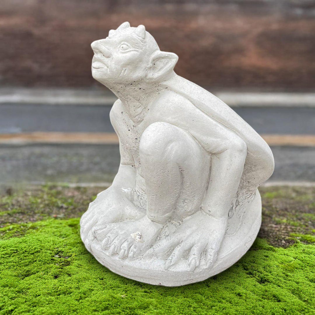 Outdoor Gargoyle Statue Concrete Gothic Creature Sculpture Handmade ...