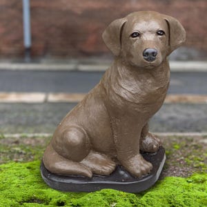 Unique Labrador statue Concrete memorial Labrador figurine Stone pet sculpture Outdoor amimal decoration Dog lover gift Front door decor
