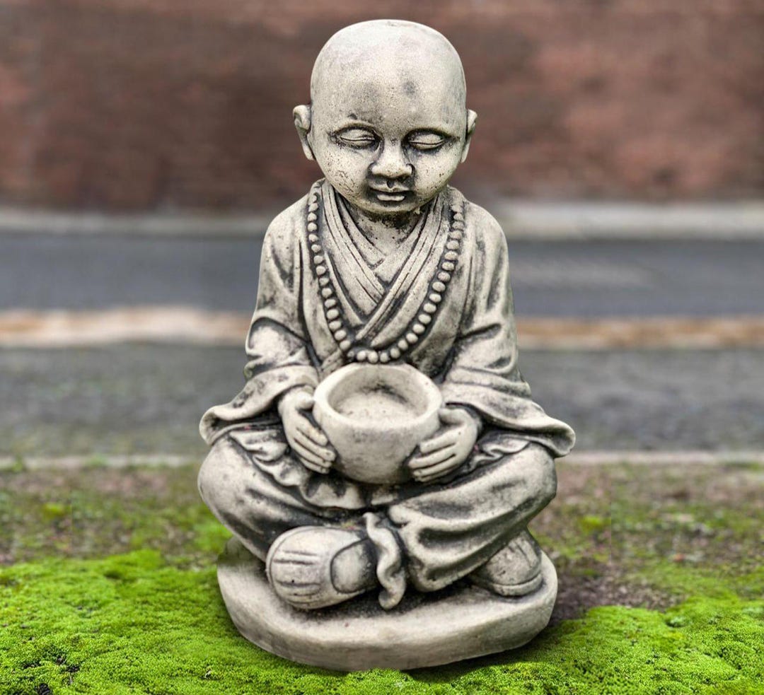 Concrete Meditation Buddha Statue Handcrafted Stone Buddha