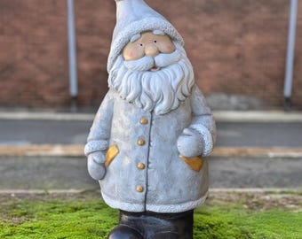 Weihnachtsmann Skulptur Beton Urlaub Statue Handgemacht Weihnachtsmann Ornament Stein Weihnachtsdekoration Festliche Outdoor Figur