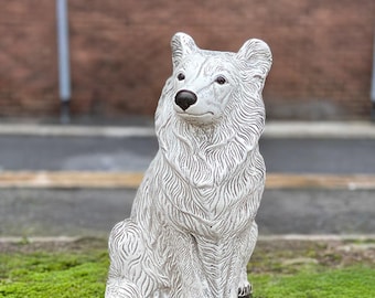 犬石材彫刻品 かごの犬石材彫刻品 お墓を飾る石彫品～犬編～ - いずみの杜