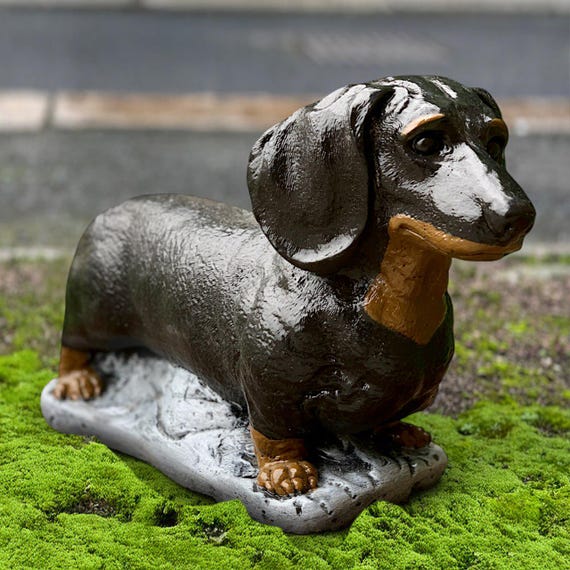 石 傘立て 犬 ダックスフンド 置物 FRP ダックスフンド(ブラウン