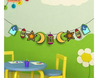 Bandierine stampabili per il Ramadan o l'Eid, lavoretti per il Ramadan, PDF, DIGITALE