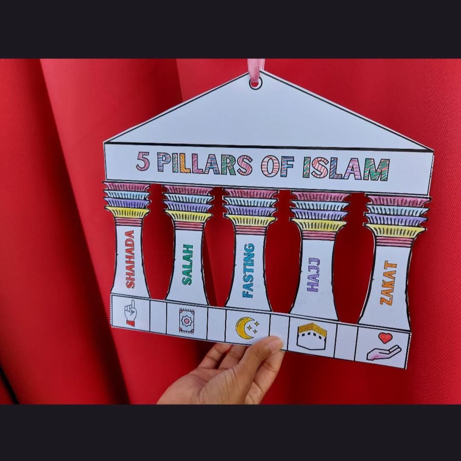 5 Pillars of Islam Printable Craft: Islamic Kids Activity (PDF Download ...