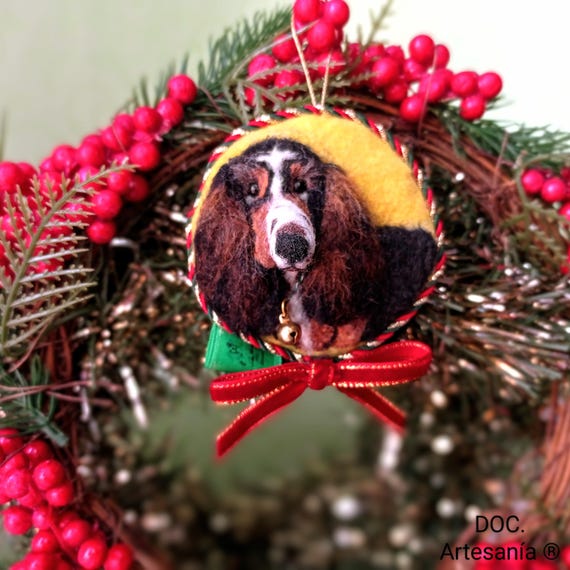 AdornoBassetHound.AdornoHogar.HomeOrnament.AdornoArbolNavidad.ChristmasTreeOrnament.DocArtesania.Needlefelting.Lana.Ornament.Handmade