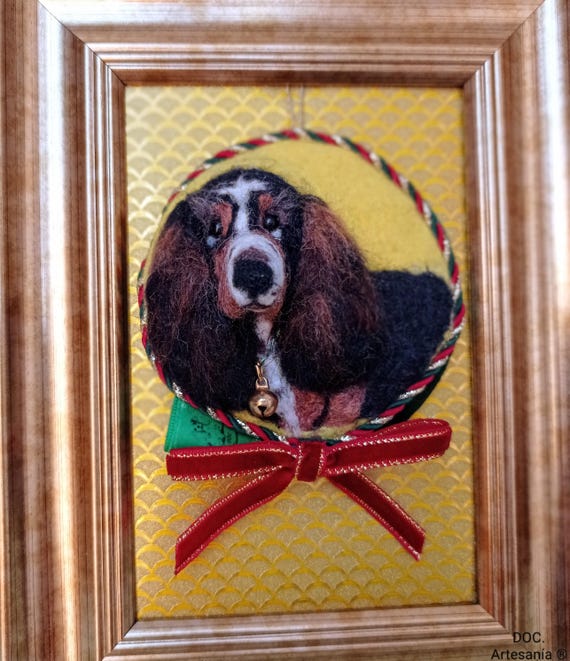 RetratoPerro.PortraitDog.DocArtesania.Adorno.Ornament.DOC.DOGS.Needlefelting.HomeOrnament.Miniatura.Miniature.Dollhouse.Retrato.Portrait.