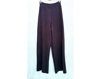 Hand dyed trousers loose bells brown hippie yoga flares wide leg boho eco ethically made sustainable garment fleece warm stretch party dance