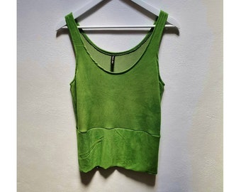 Ritual tank top earthy hand dyed camisole vest singlet punk dance yoga various colours eco pagan moon ethical sustainable natural clothing