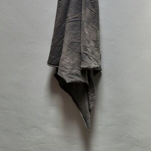 Big scarf earthy grey cotton hand dyed neck head scarves strega forest witch mori dreads wrap pagan new age luna winter moon shoulder shawl