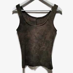 トップス Civarize Grunge Tank Top Grunge Tank Top Womens Earthy Organic Dark Green Bodice