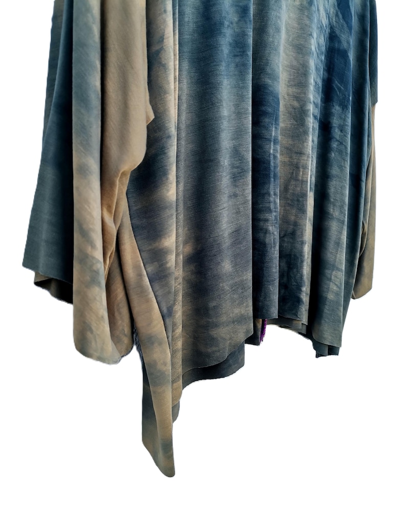 Earthy Tshirt Top Boxy Mottled Colours Grey Tan Loose Tee Natural ...