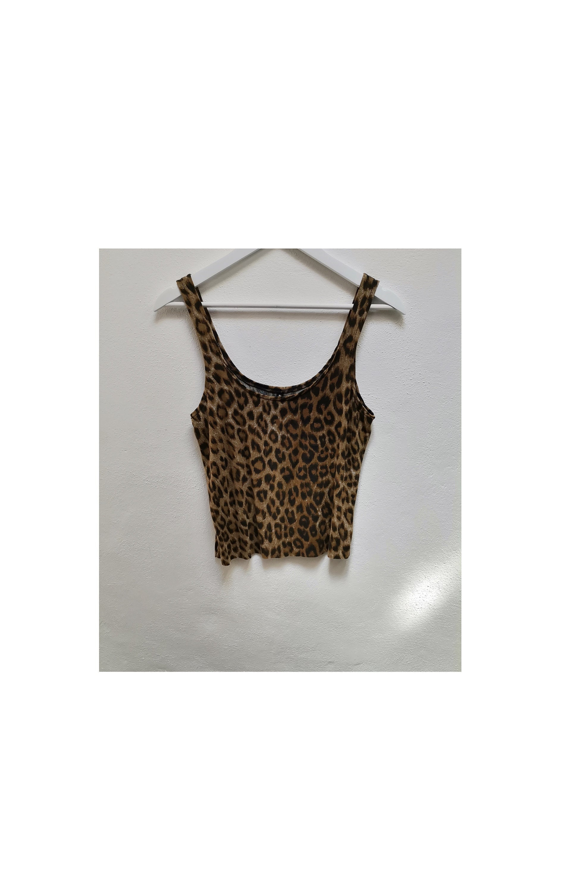 Strappy Mesh Leopard Cami Top