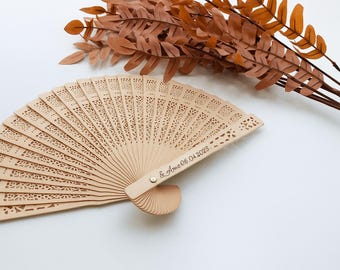 Personalisierte Sandelholzfächer - Hochzeits-Gastgeschenke, Hochzeitsgeschenke, Sommerfest-Dekorationen, individuelle Fächer