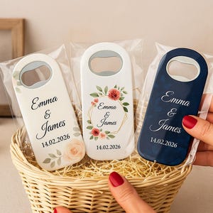 Personalisierter Magnet Flaschenöffner, Hochzeitsbevorzugung, individuell graviertes Geschenk, Massenhochzeits-Andenken, Gastandenken