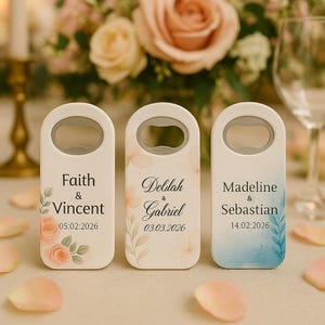 70 abrebotellas magnéticos personalizados para bodas, abridores de botellas personalizados, recuerdos de boda grabados, regalos únicos para invitados.