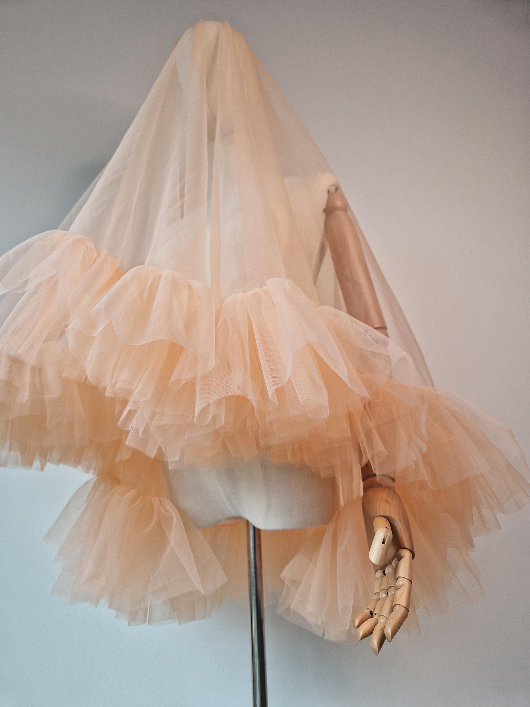 Peach Ruffle Veil - Etsy