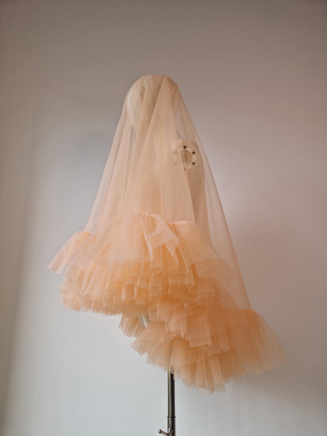 Peach Ruffle Veil - Etsy