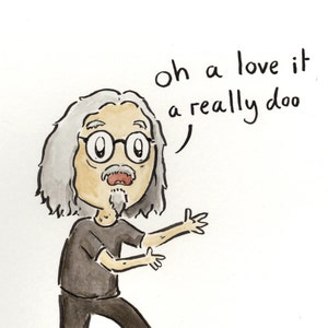 Billy Connolly Druck A4 vom Künstler signiert