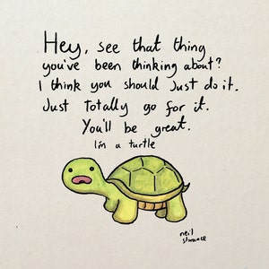 Turtle Advice A4/A5 Digital Print image 1